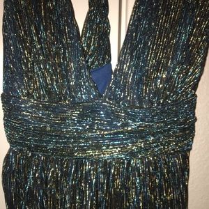 Green and gold dress Lulus